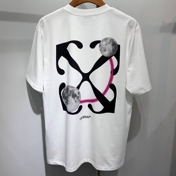 Off-White Double Moon Arrow White T-Shirt - Picture 1 of 7